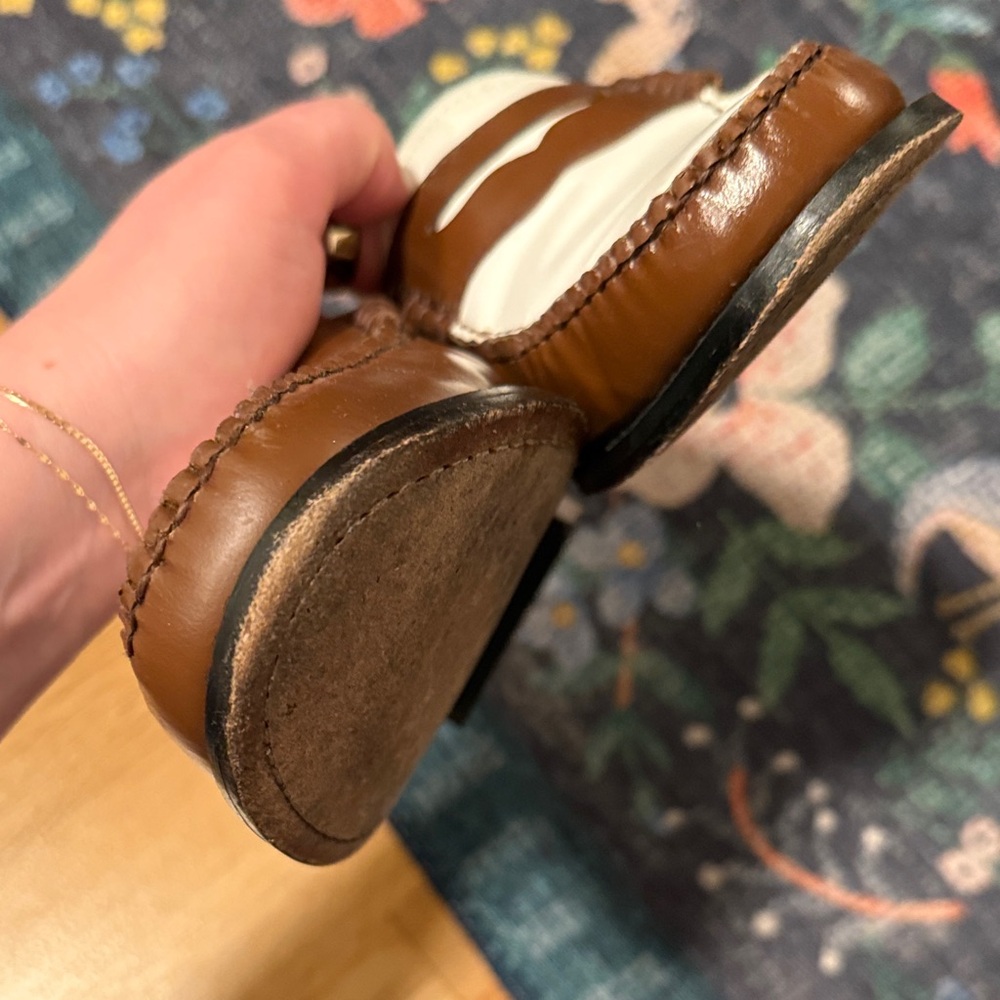G.H. Bass & Co. Brown and White Leather Loafers - Picture 6 of 8